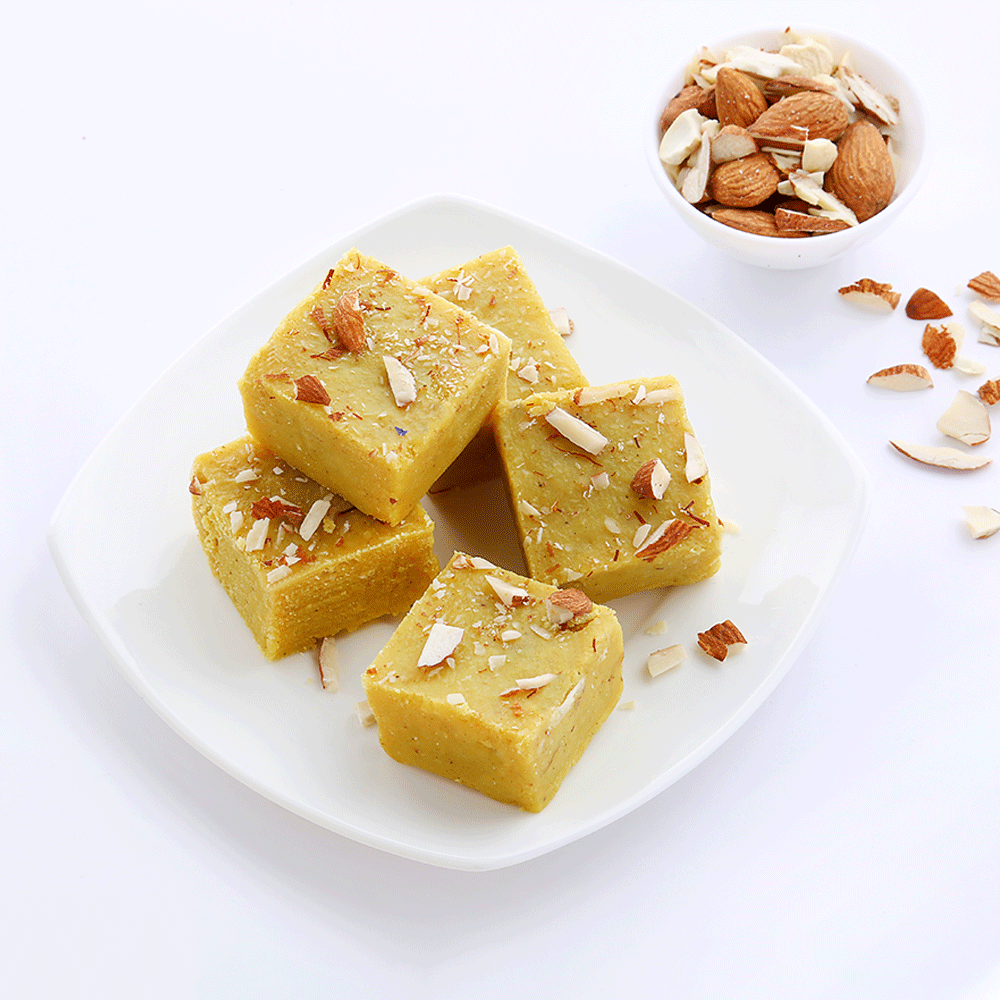 Badam Barfi - Kaka Halwai Sweet Centre - 