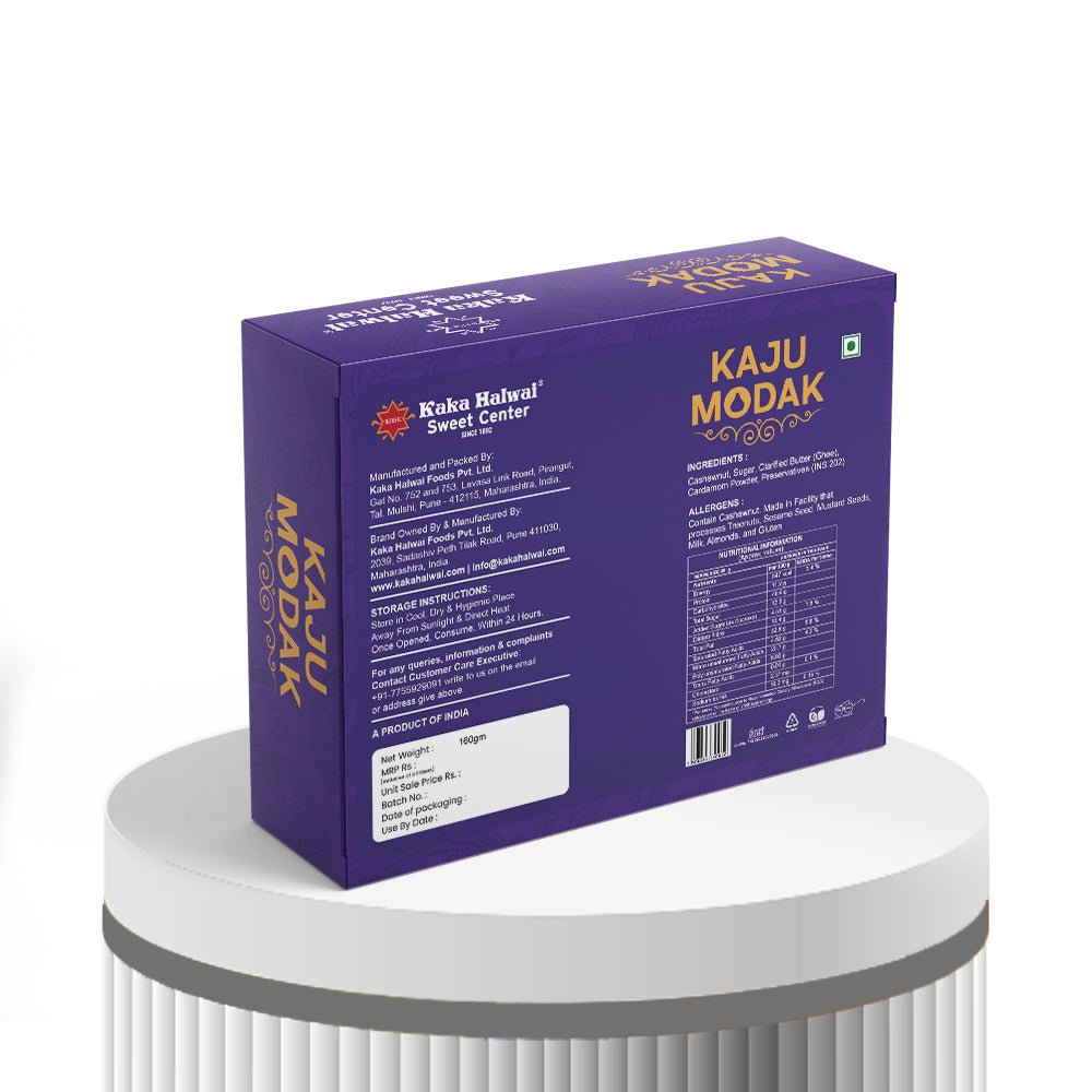 Kaju Modak - Kaka Halwai Sweet Centre - 