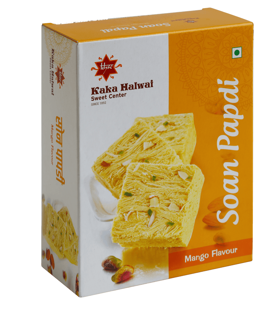 Mango Soanpapdi - -Kaka Halwai Sweet Centre-